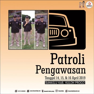 Minimalisir Pelanggaran Pemilu jelang Hari H, jajaran pengawas pemilu se-Kabupaten Kulon Progo adakan Patroli Pengawasan