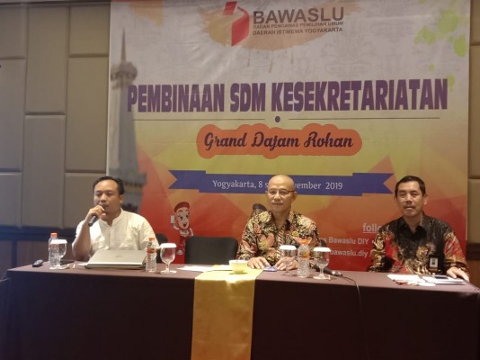 Wujudkan Tertib Administari Anggaran, Bawaslu Kulon Progo Ikuti Peningkatan Kapasitas SDM Kesekretariatan