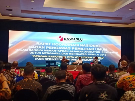 “Memantapkan Jajaran Aparatur Pengawas dalam Mengawal dan Mengawasi Penyelenggaraan Pemilu 2019”